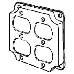 APP 8371N; 4IN SQ 2-DPLX RCPT CVR