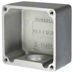 HUBBELL HBL26401; ALUM BOX W/1-1/2