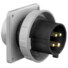 HUBBELL HBL4100B5W; INLET-3P4W100A600V