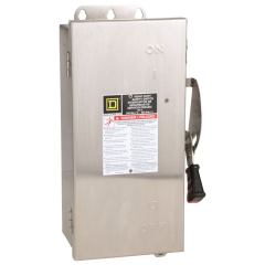 SQ D H221DS; 30A 240V SS HD FUSIBLE EXO