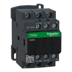 SQ D LC1D18M7; IEC CONTACTOR 18A 220V CO